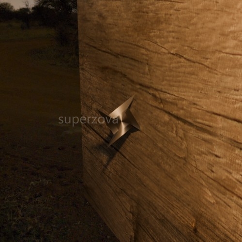shuriken stuck in a block of wood, made in Blender. wood texture and bg from polyhaven